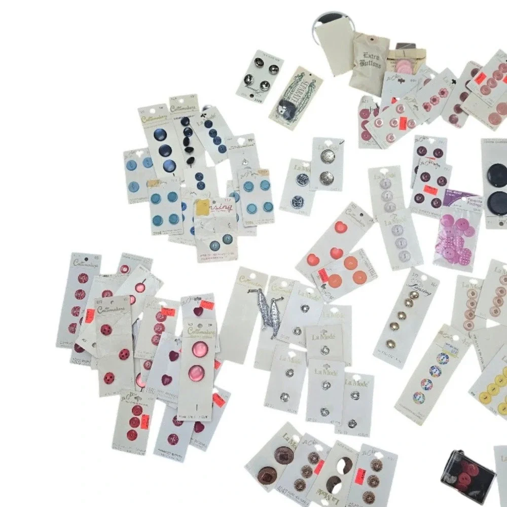 Large VTG Assortment New La Mode Cutex Buttons‎ Craft Sewing Embellishments